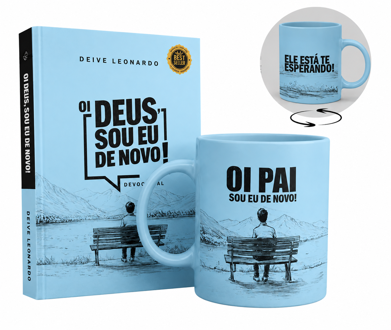 Caneca personalizada do devocional Oi Deus, sou eu de novo, de brinde na pré-venda